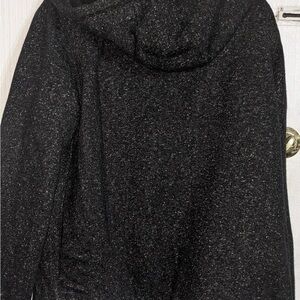 Buffalo David Button Cozy Black Hooded Sweater